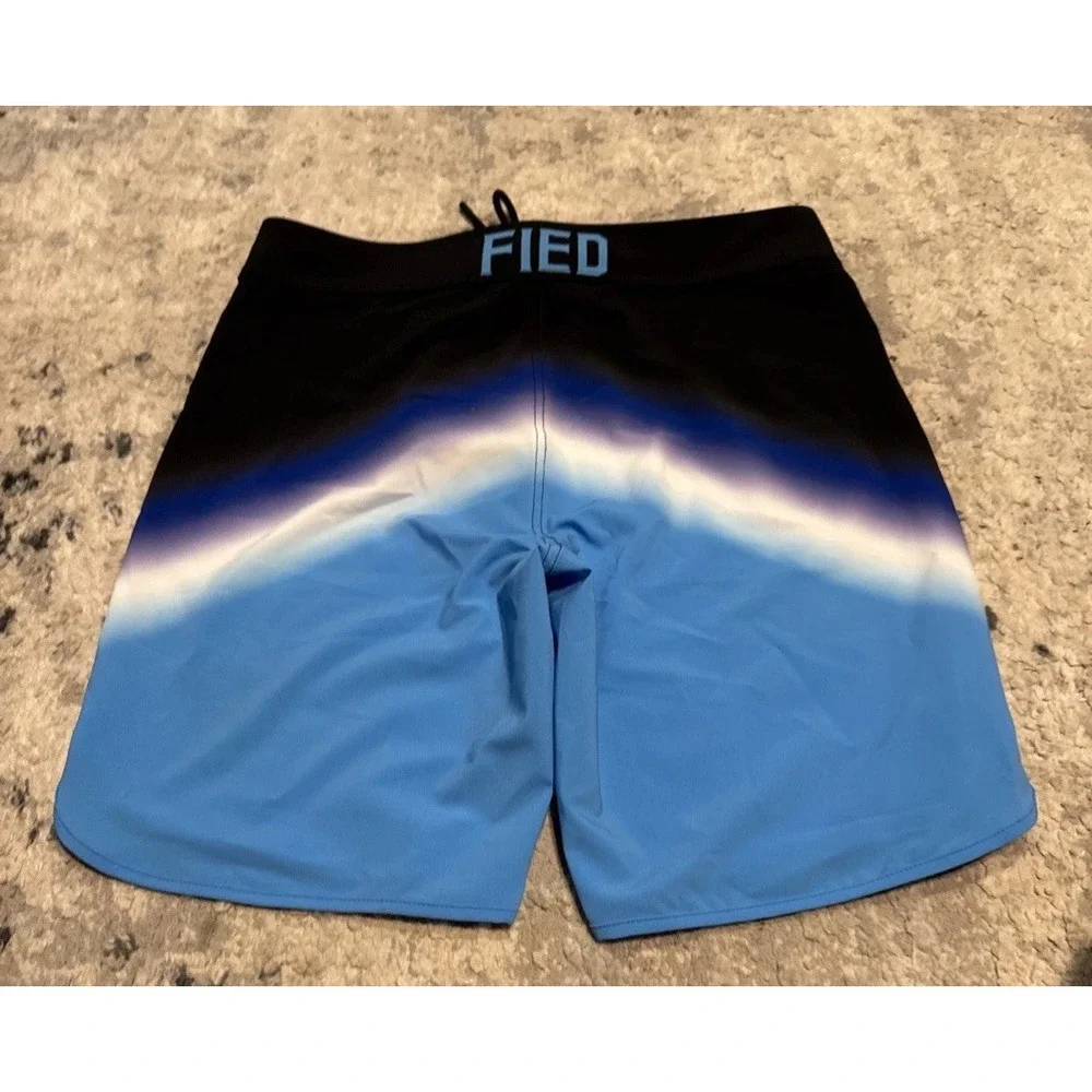 LUNA FIDE Performance Board Shorts Blue Multi Sz 30 Mens